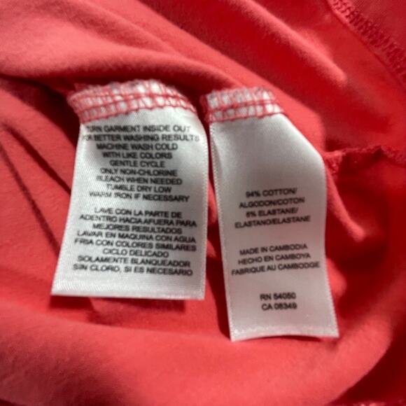Jones New York Signature, Size XL Coral Top, Square Neckp - Picture 6 of 6